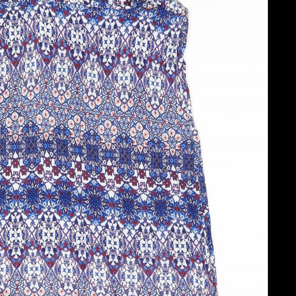 Atmosphere Womens Blue Geometric Mini Size 10