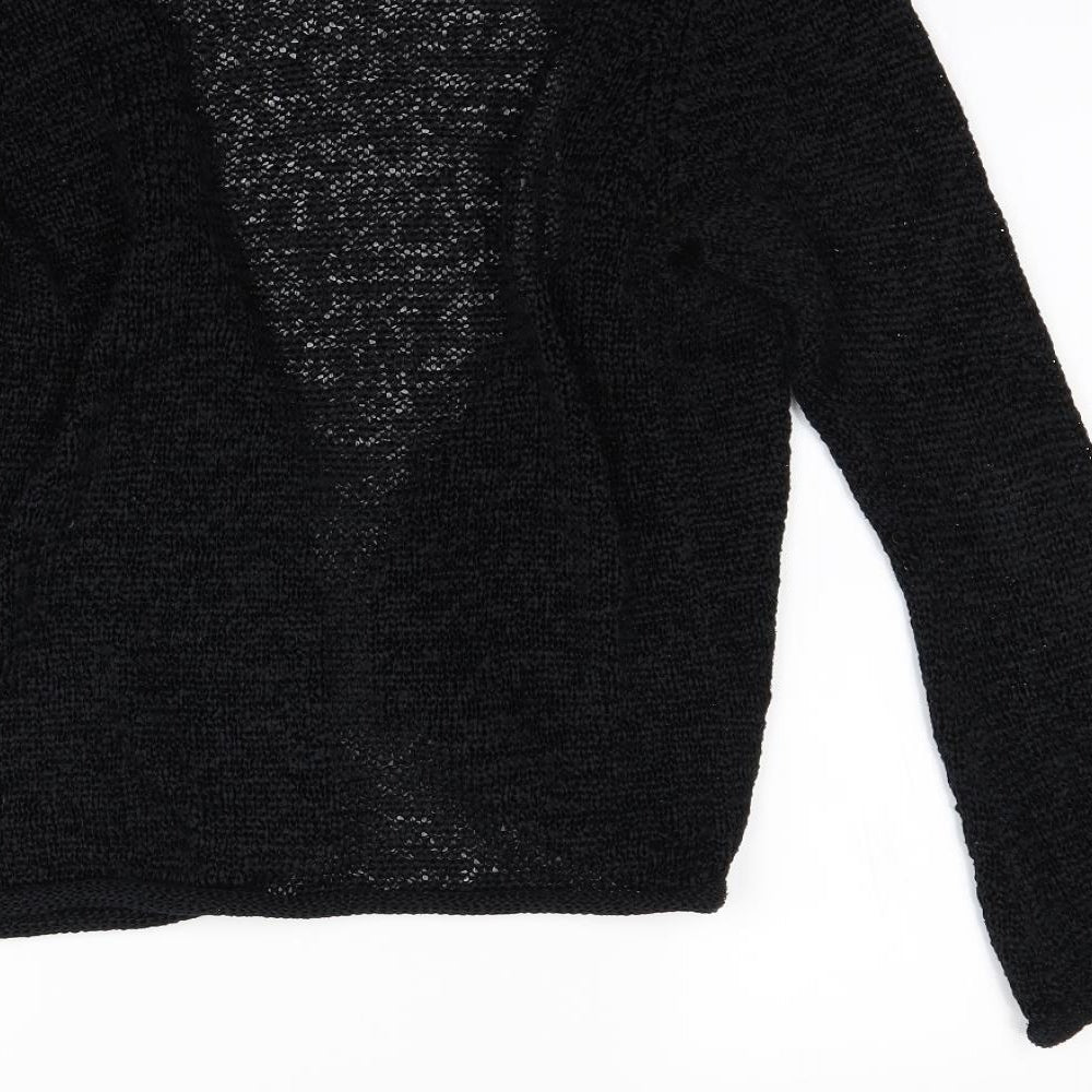 Off Shoot Womens Black Cardigan Jumper Size S