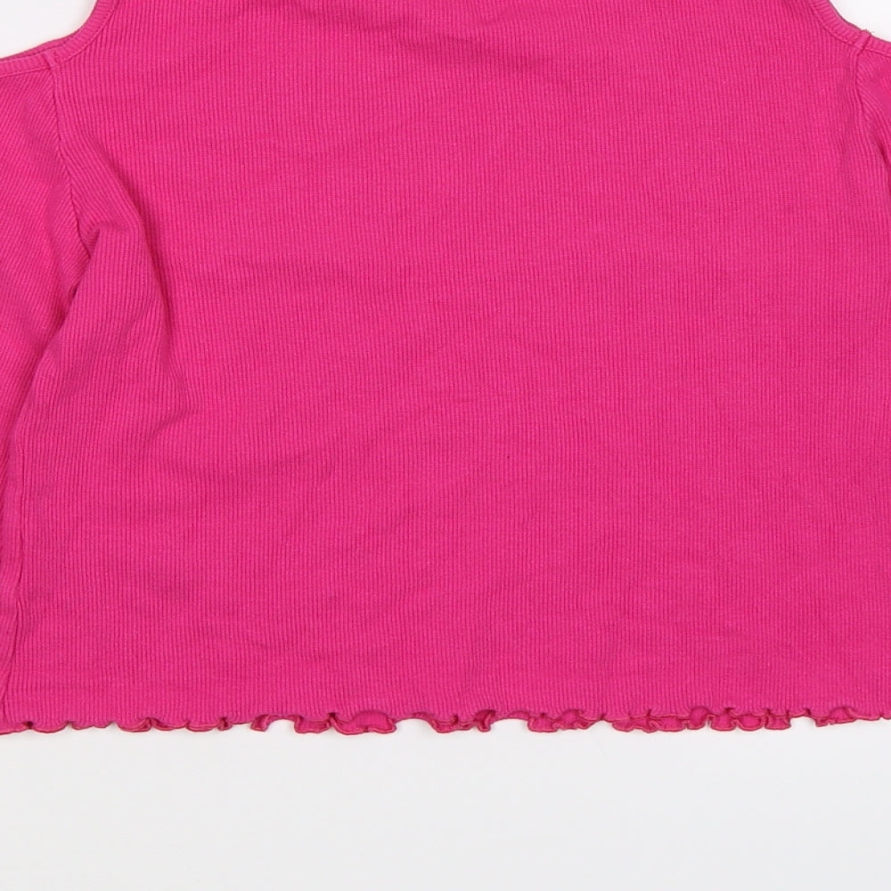 M&Co Girls Pink Pullover Jumper Size 13-14 Years - Cold Shoulder