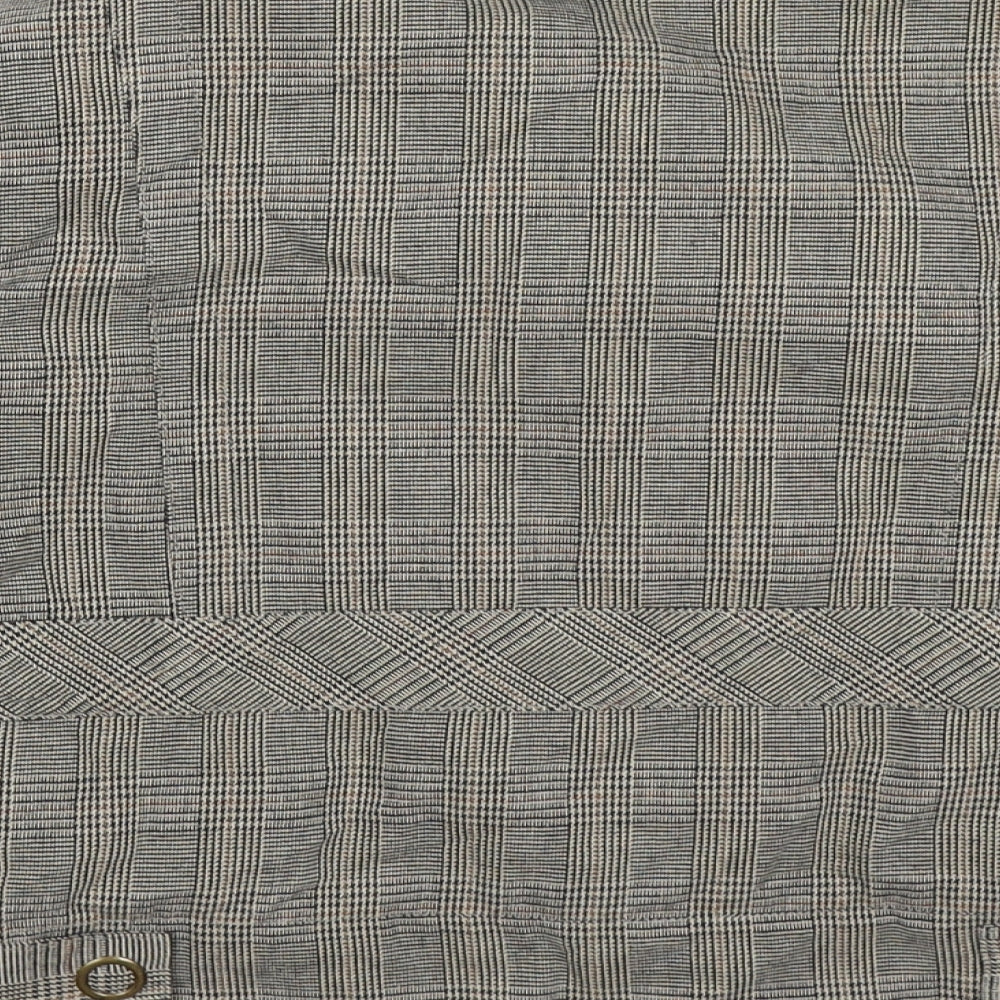 Moto Womens Grey Check Knit Jacket Size 10