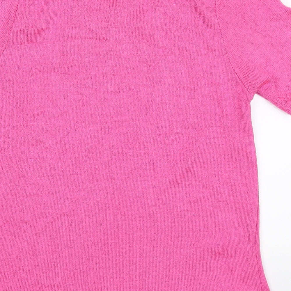 elegant collection Womens Pink Knit Pullover Jumper Size S