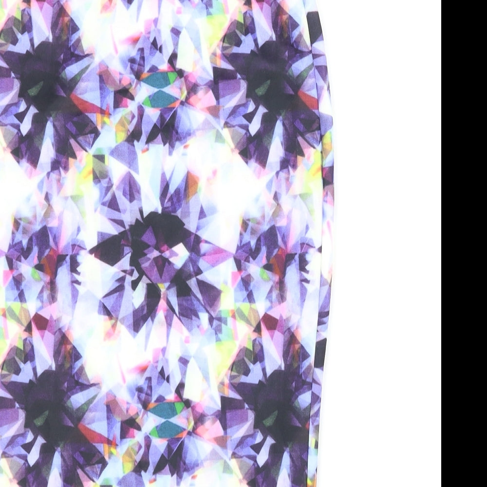 AX Paris Womens Purple Argyle/Diamond Straight & Pencil Skirt Size 8