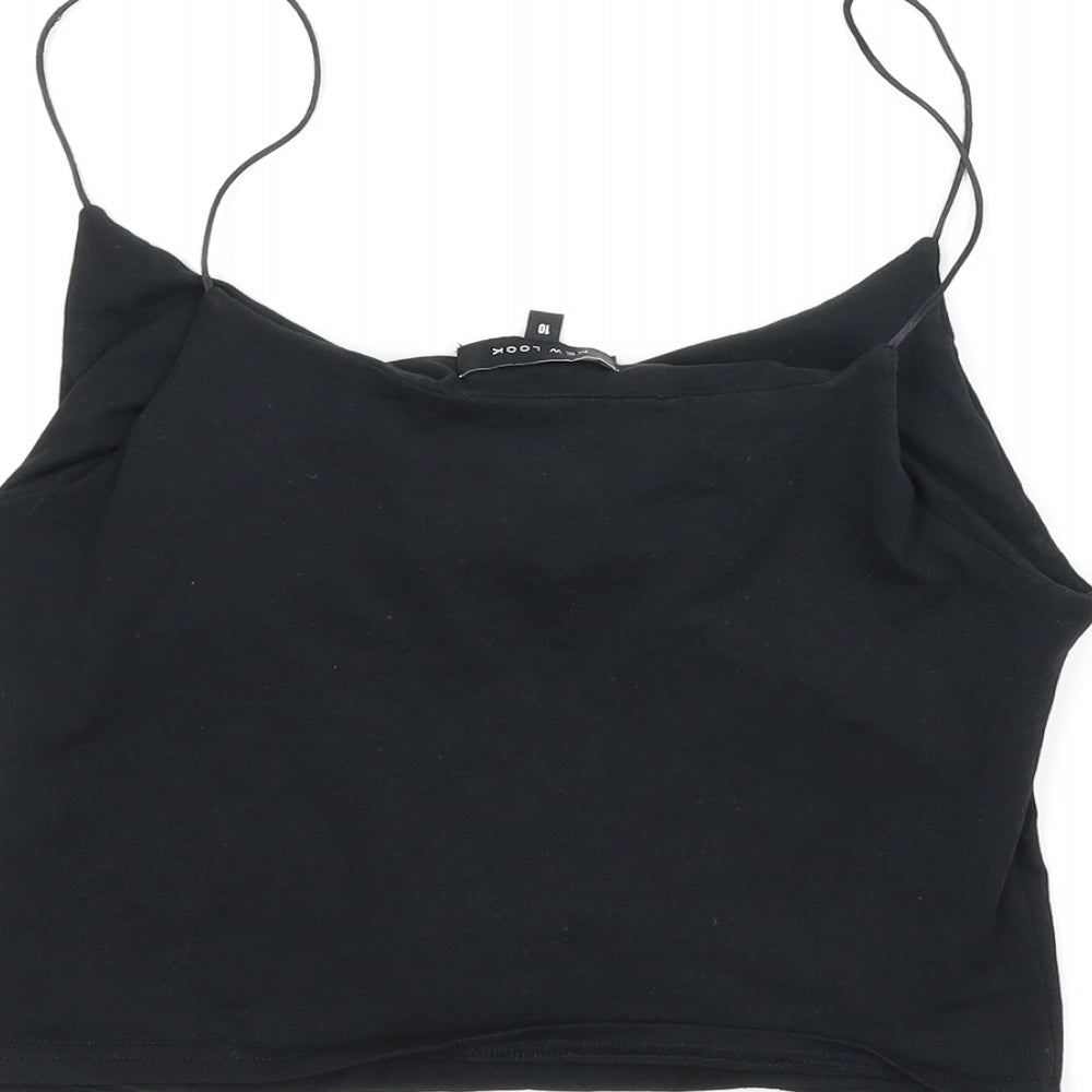 New Look Womens Black Camisole Tank Size 10