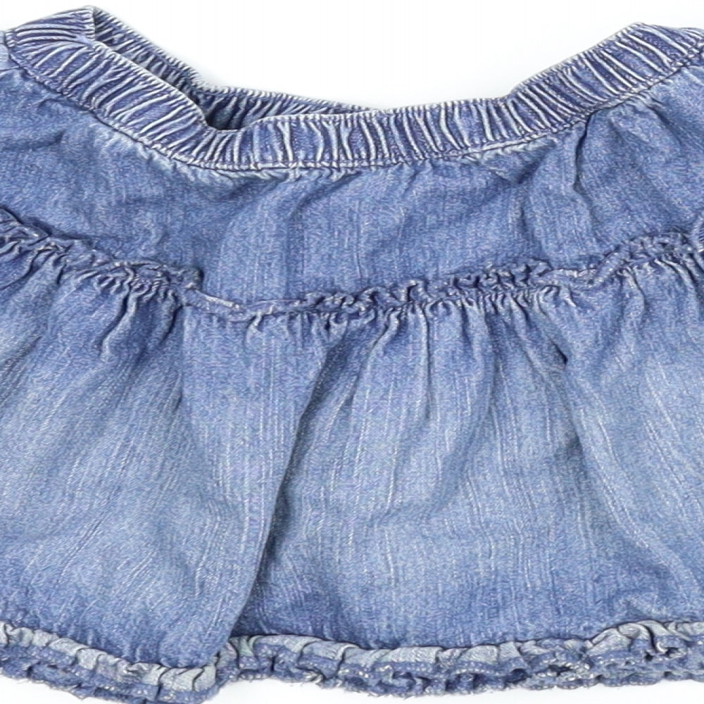 George Girls Blue Denim A-Line Skirt Size 3-4 Years