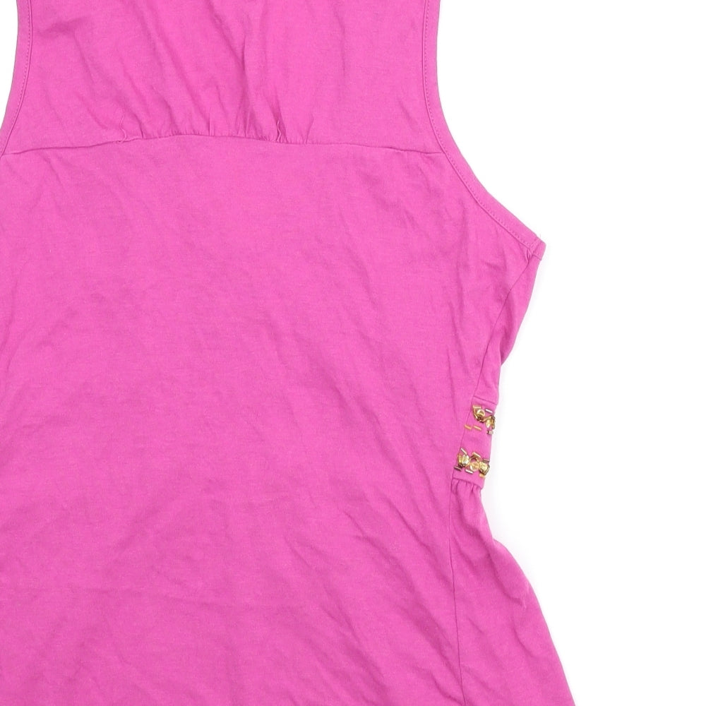 Zingara Womens Purple Basic Blouse Size M