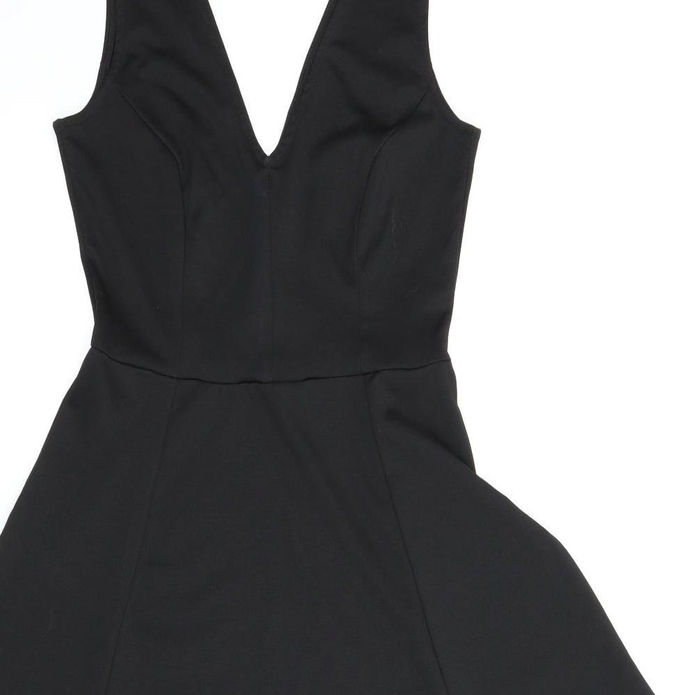 Preworn Womens Black A-Line Size 8