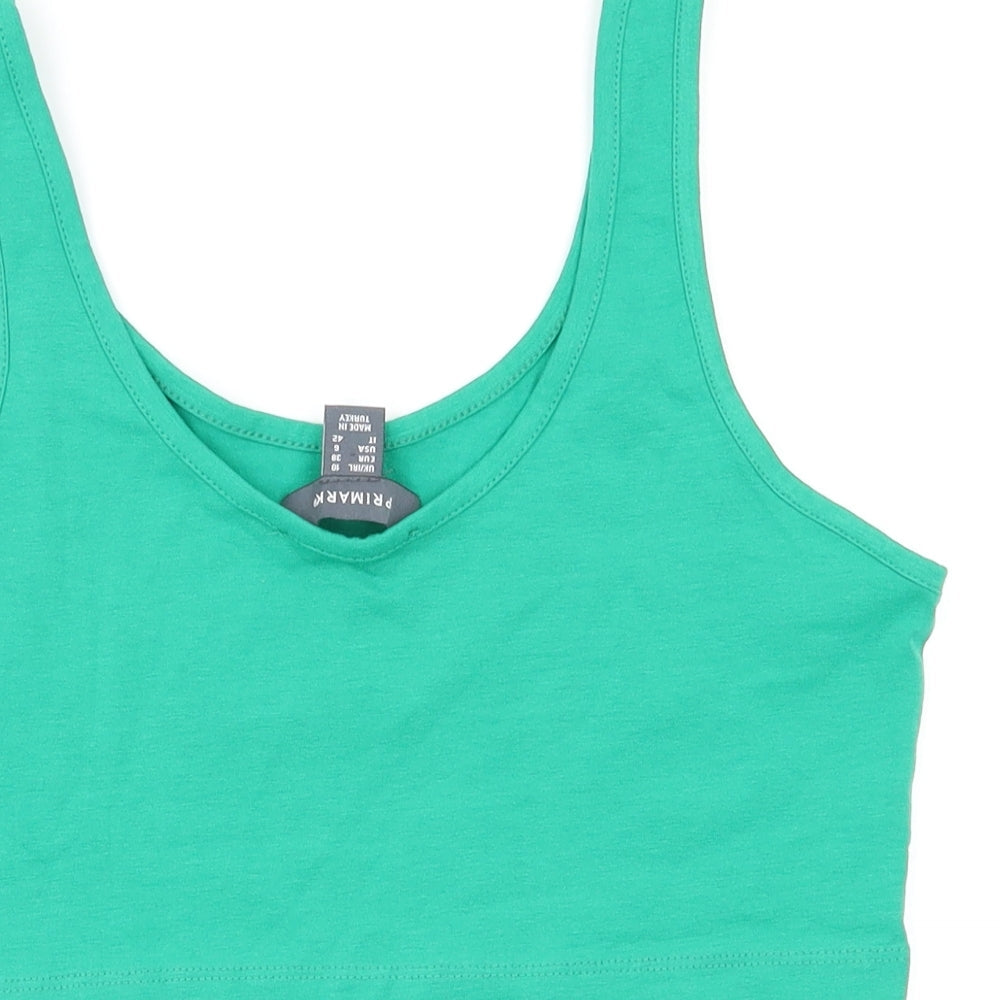 Primark Womens Green Basic T-Shirt Size 10