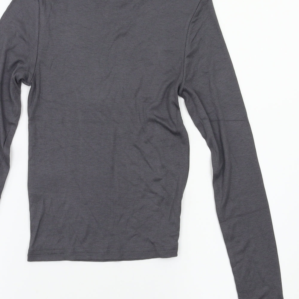 H&M Womens Grey Basic T-Shirt Size XS