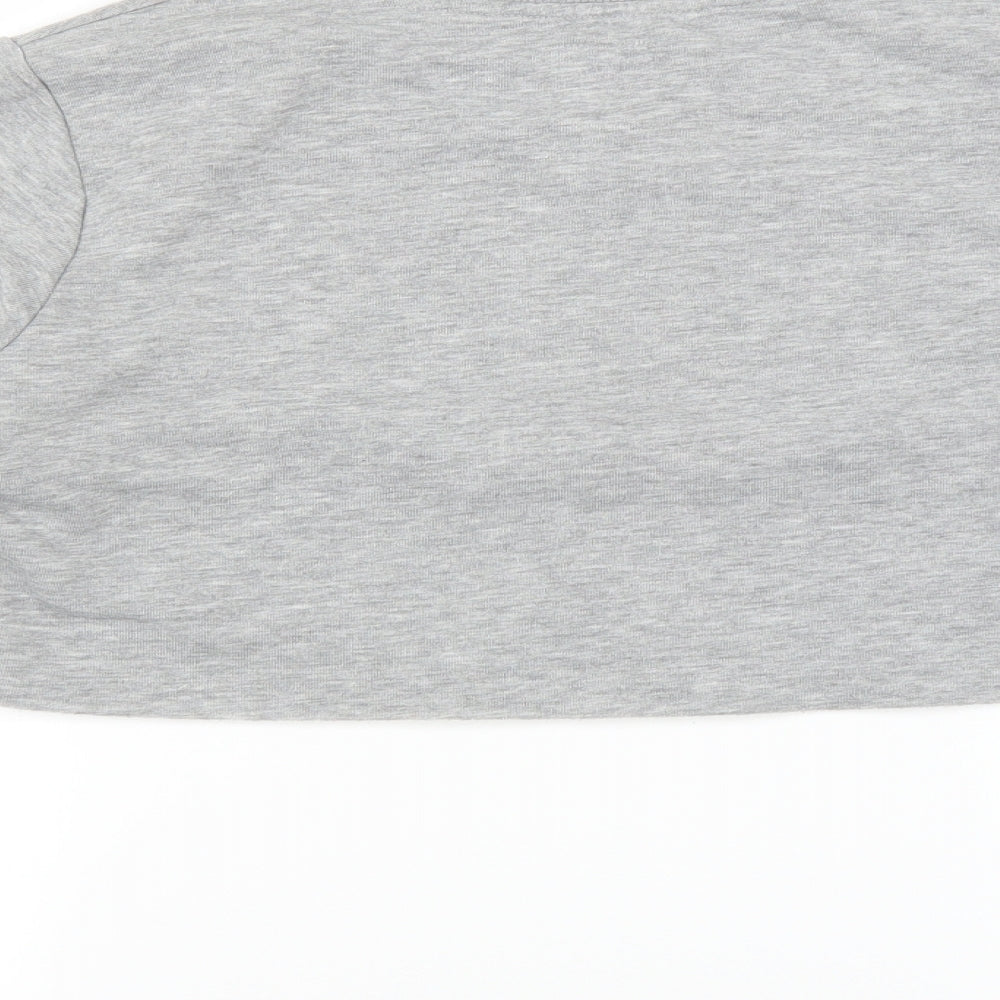 Hype Womens Grey Pullover Sweatshirt Size 6 - Cropped