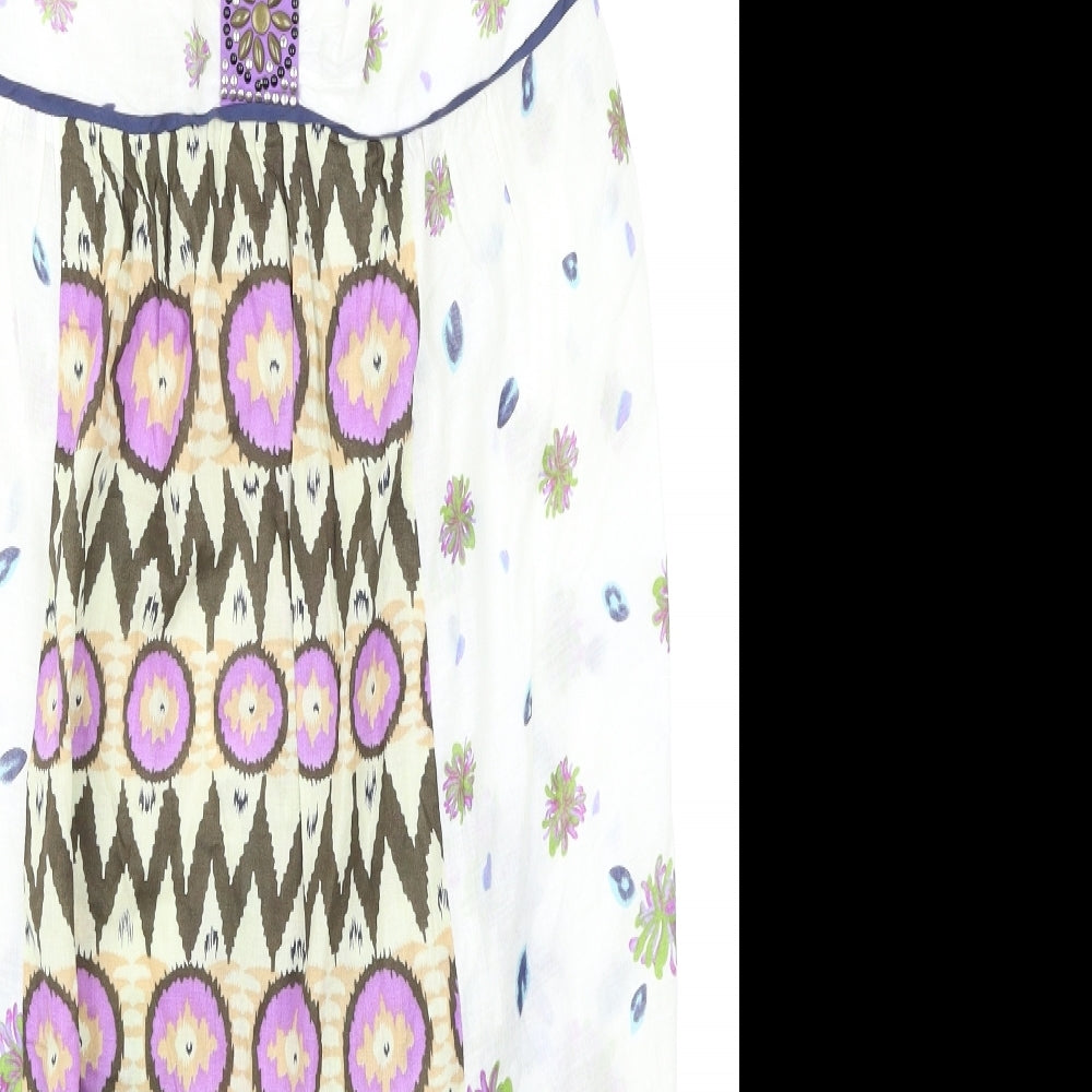 Just Addict Womens Multicoloured Geometric Camisole Blouse Size M
