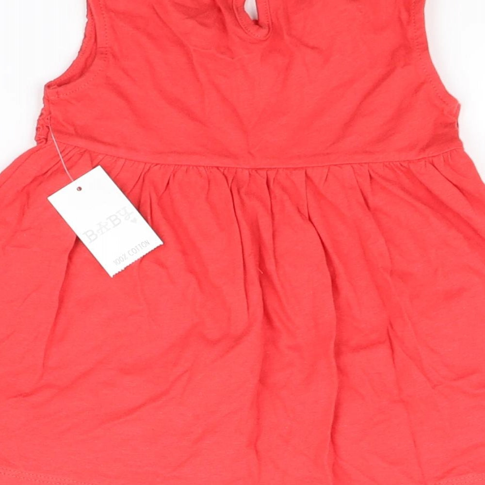 Matalan Red Fit & Flare Size 6-9 Months