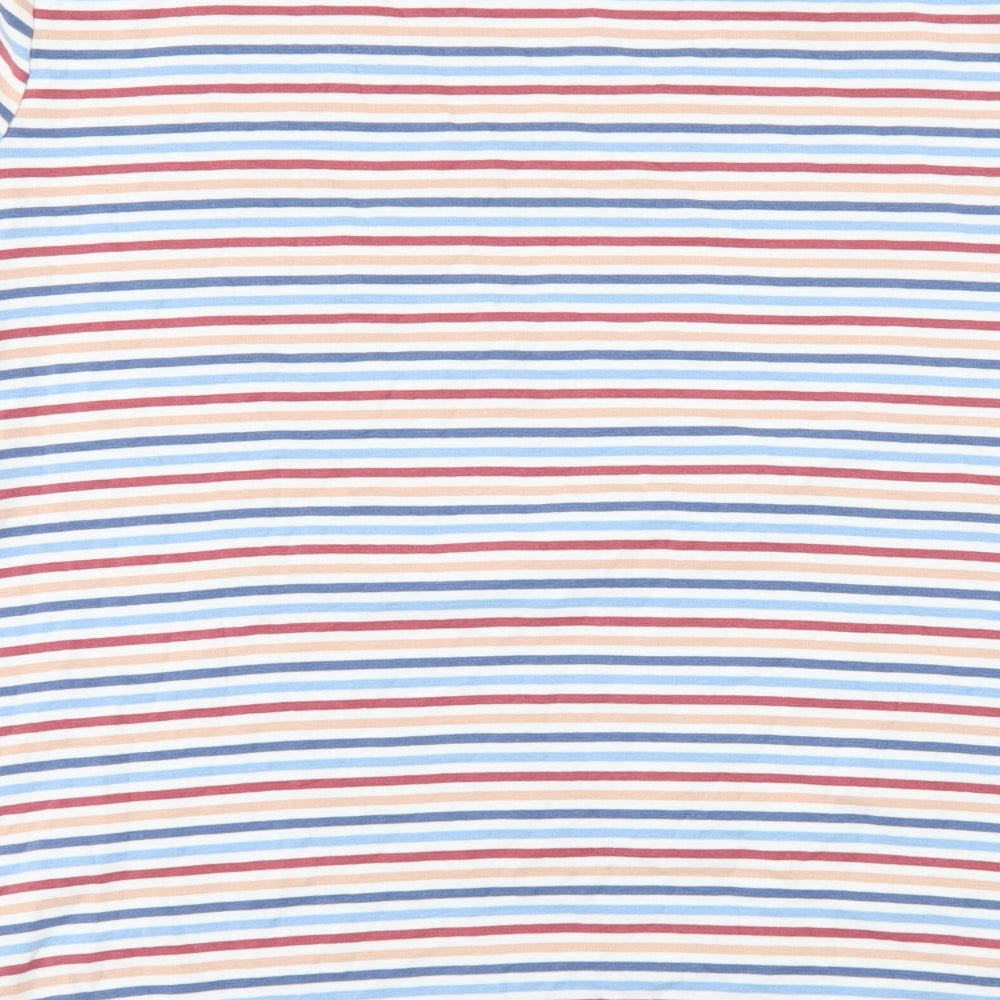 Nutmeg Womens White Striped Pullover Jumper Size 20