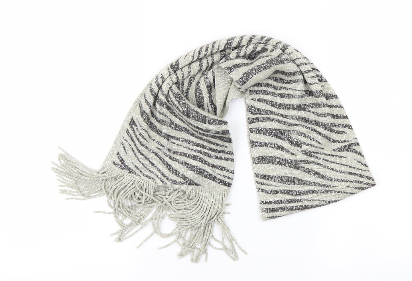 Preworn Womens Beige Animal Print Scarf