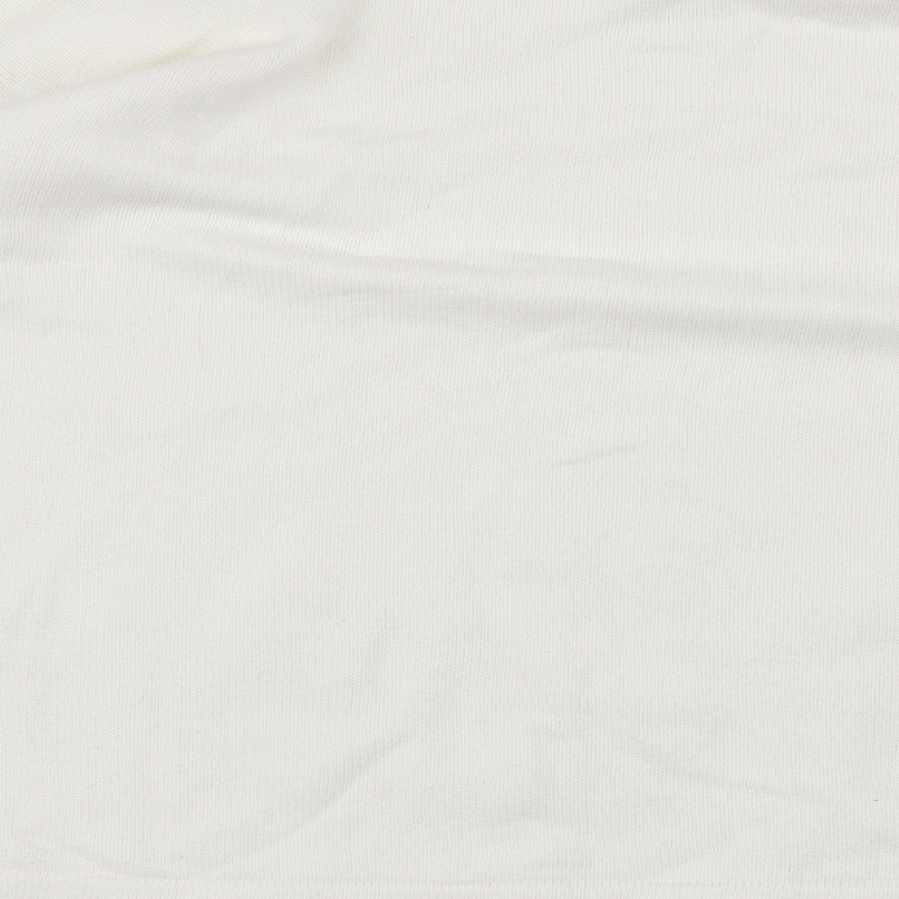 Linea Womens White Pullover Jumper Size S