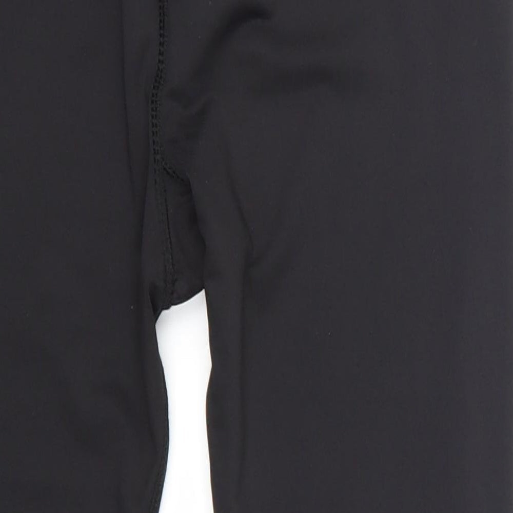 workout Womens Black Cropped Leggings Size 10