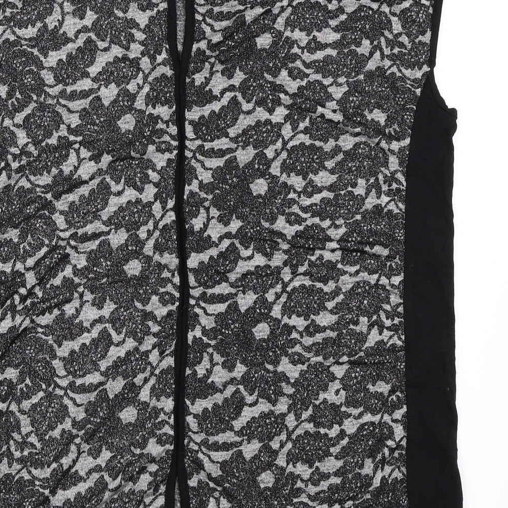 Oasis Womens Black Basic Blouse Size M