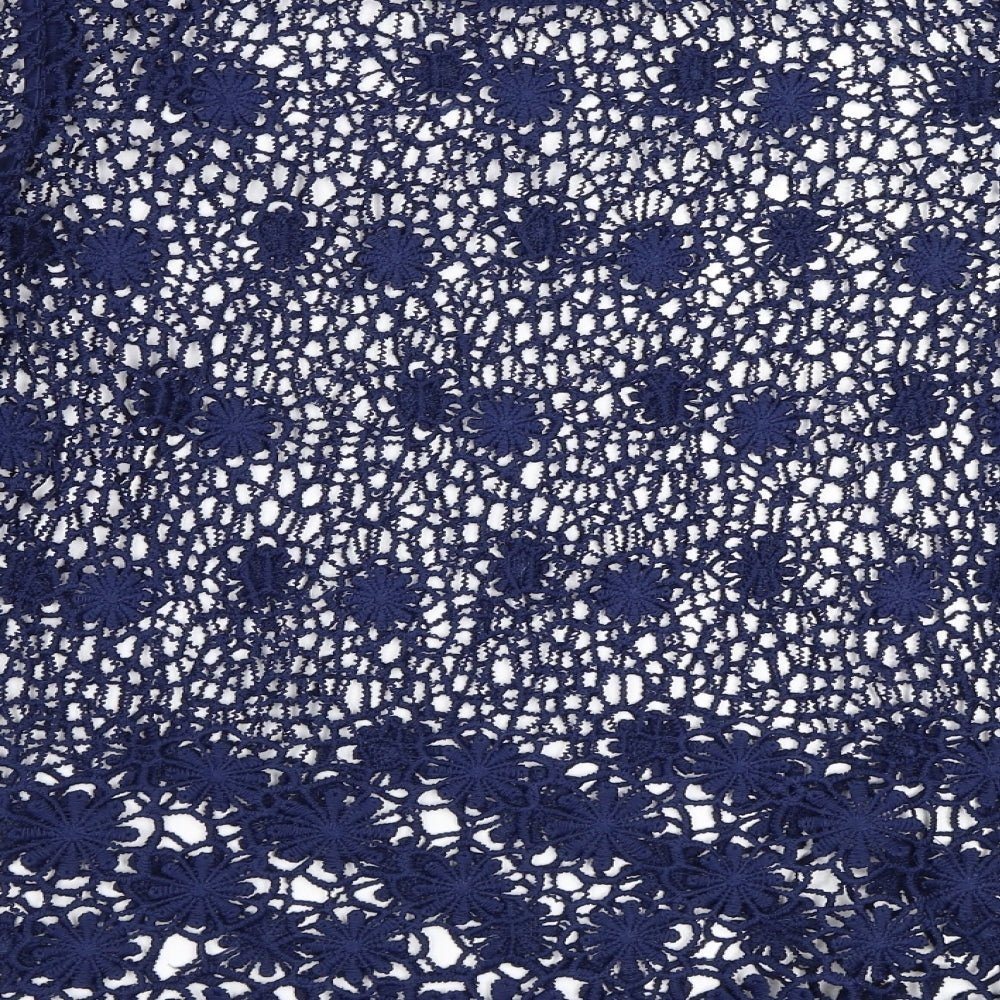 George Womens Blue Basic Blouse Size 8
