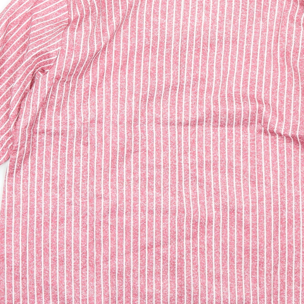 Miss look Womens Red Striped Basic T-Shirt Size L
