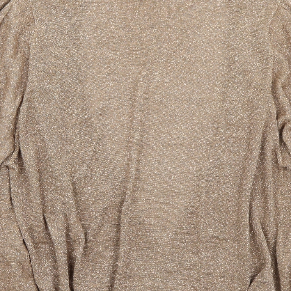 Monsoon Womens Brown Cardigan Jumper Size L