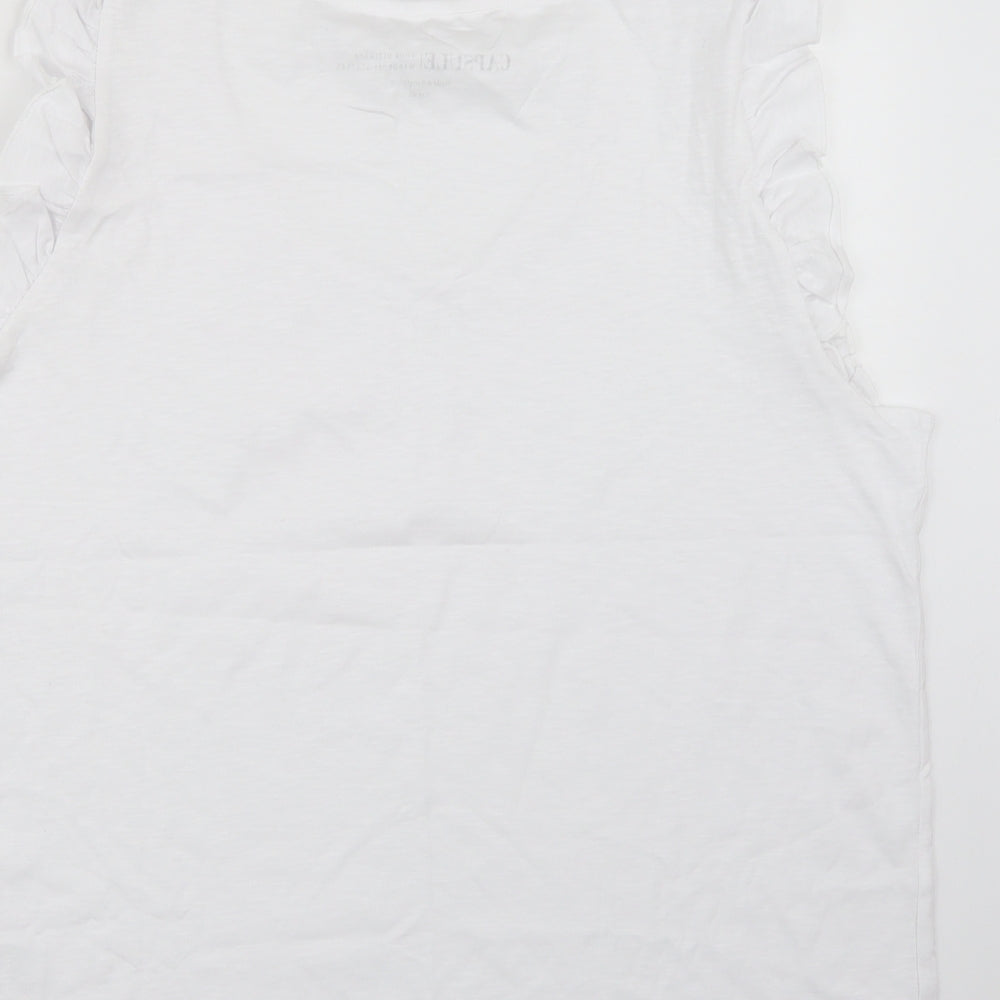 Capsule Womens White Basic T-Shirt Size 22