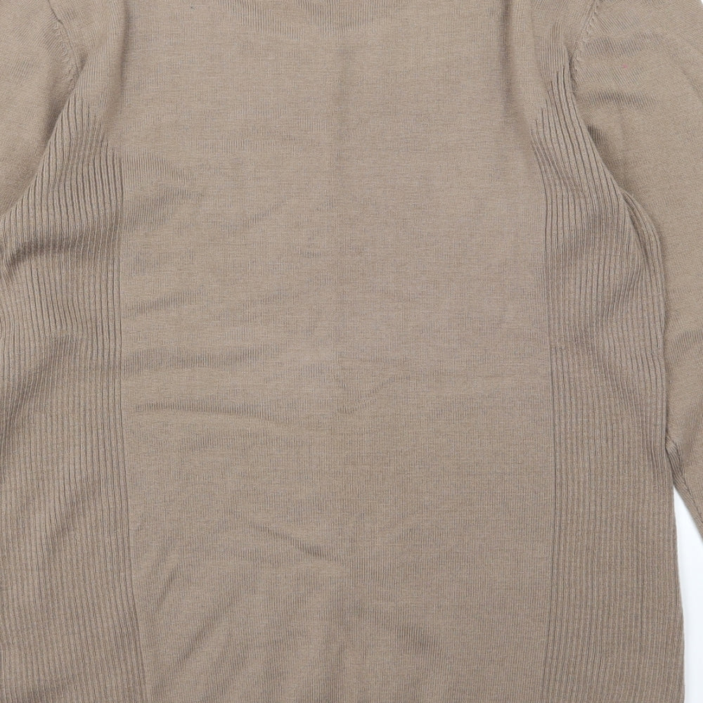 Preworn Womens Brown Knit Pullover Jumper Size 14