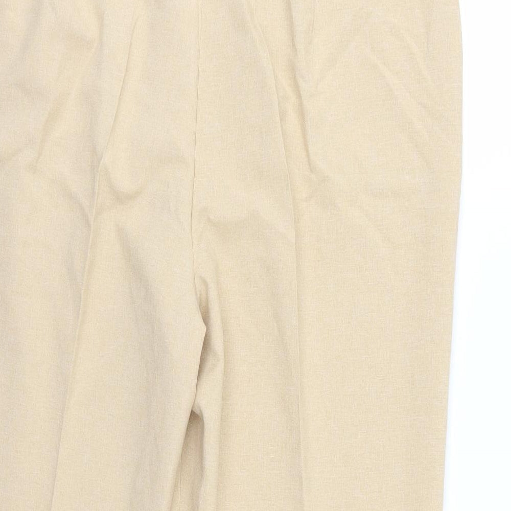 For Women Womens Beige Rayon Trousers Size 18 L23 in
