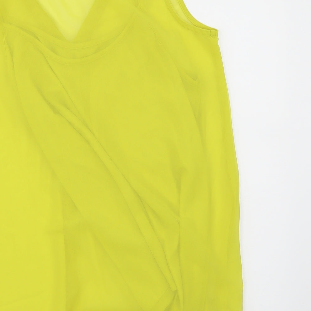 Simply Stock Shop Womens Yellow Basic Blouse Size 14 - vest attached