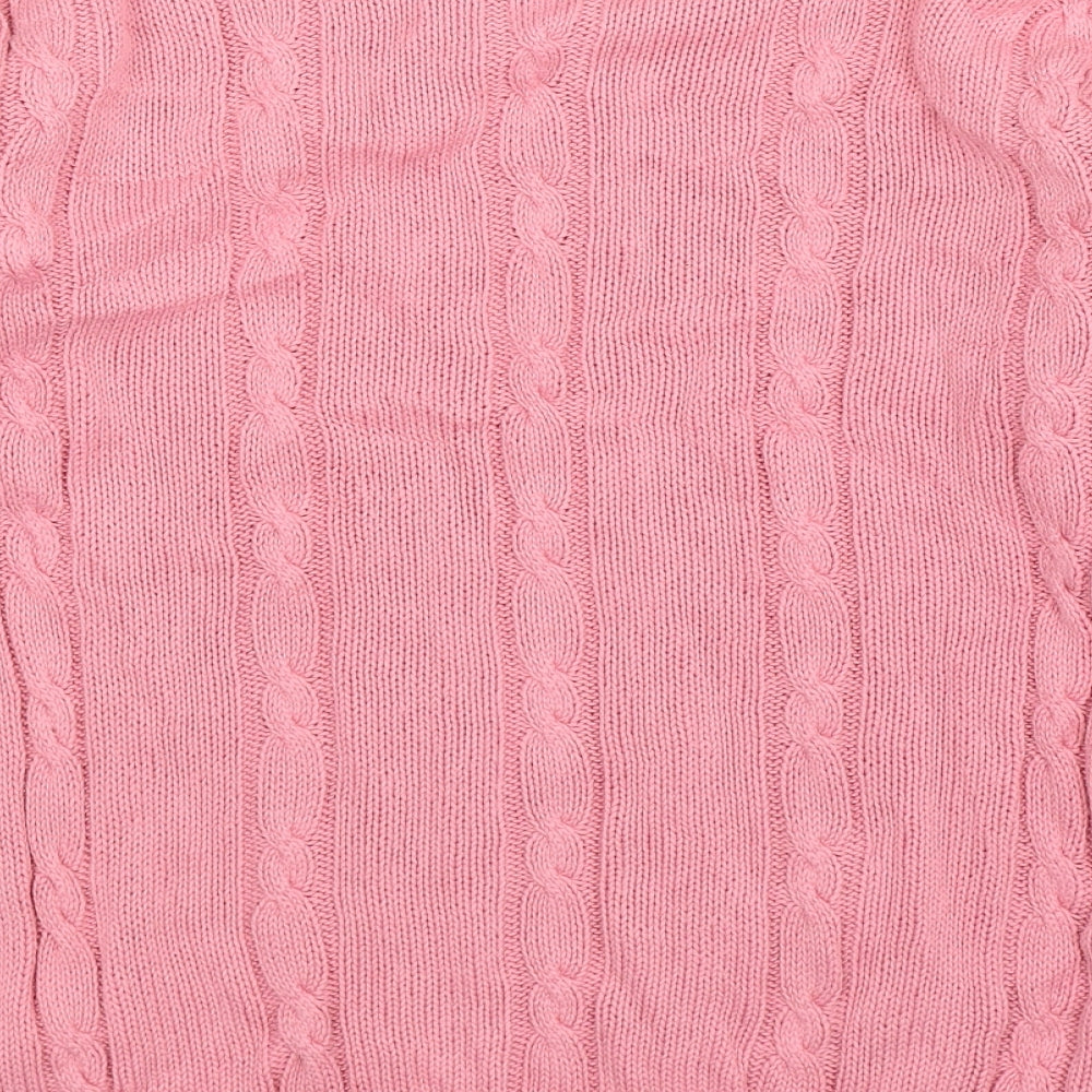 Amy Moore Womens Pink Knit Pullover Jumper Size S