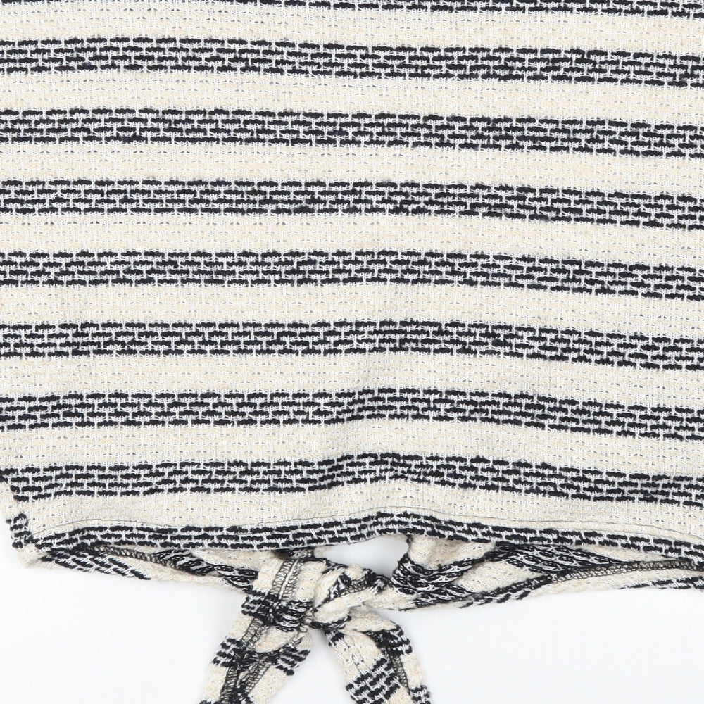 New Look Womens Beige Striped Pullover Jumper Size S