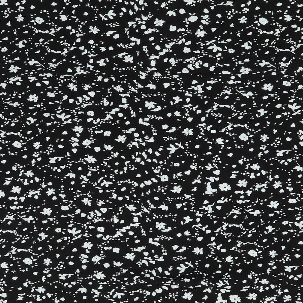 NEXT Womens Black Floral Basic Button-Up Size 6