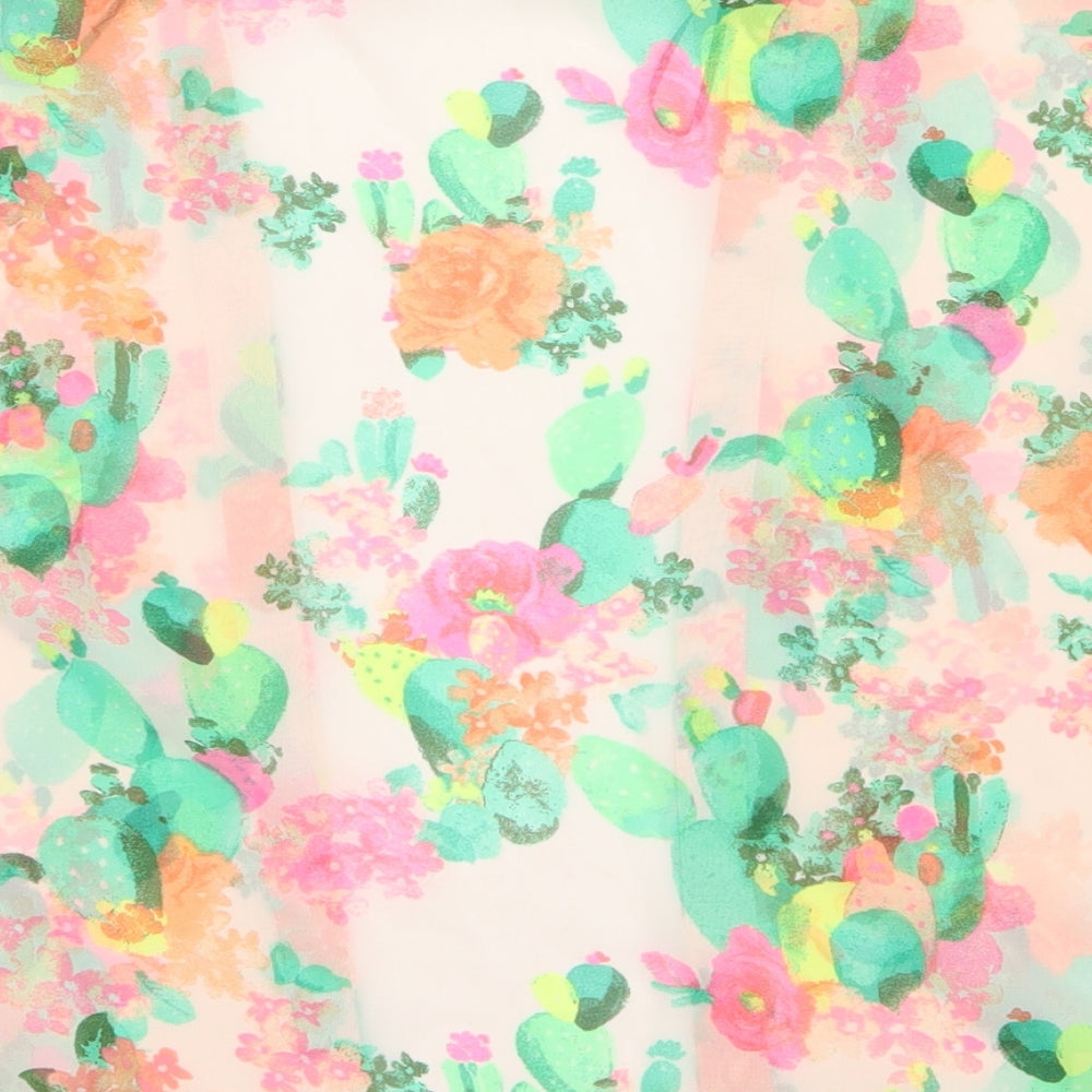 H&M Girls Green Floral Basic Casual Size 6-7 Years