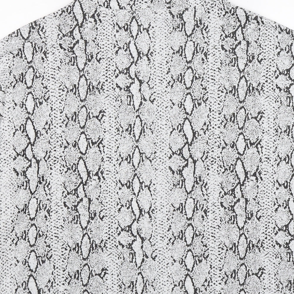 Very Womens Grey Animal Print Pullover Jumper Size 12 - snake print