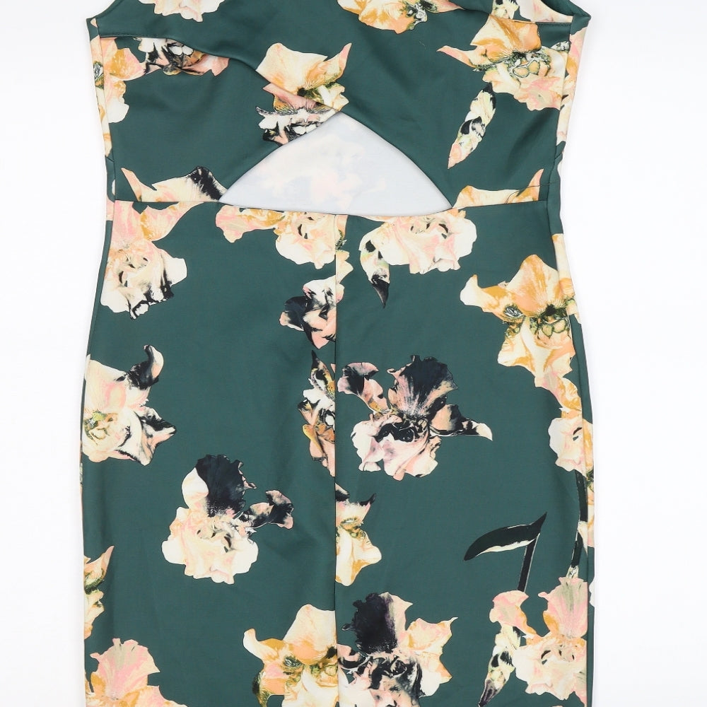 dorothy perking Womens Green Floral Bodycon Size 12