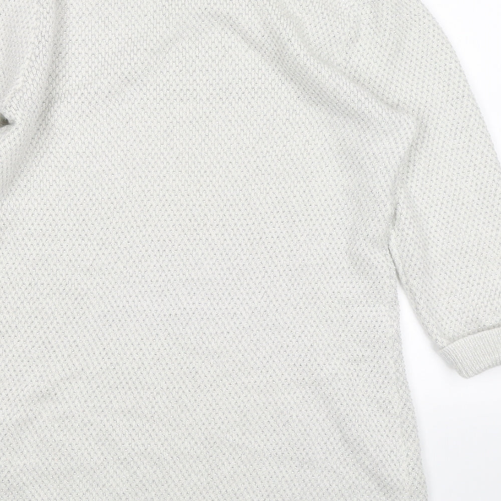 H&M Womens Silver Knit Pullover Jumper Size L