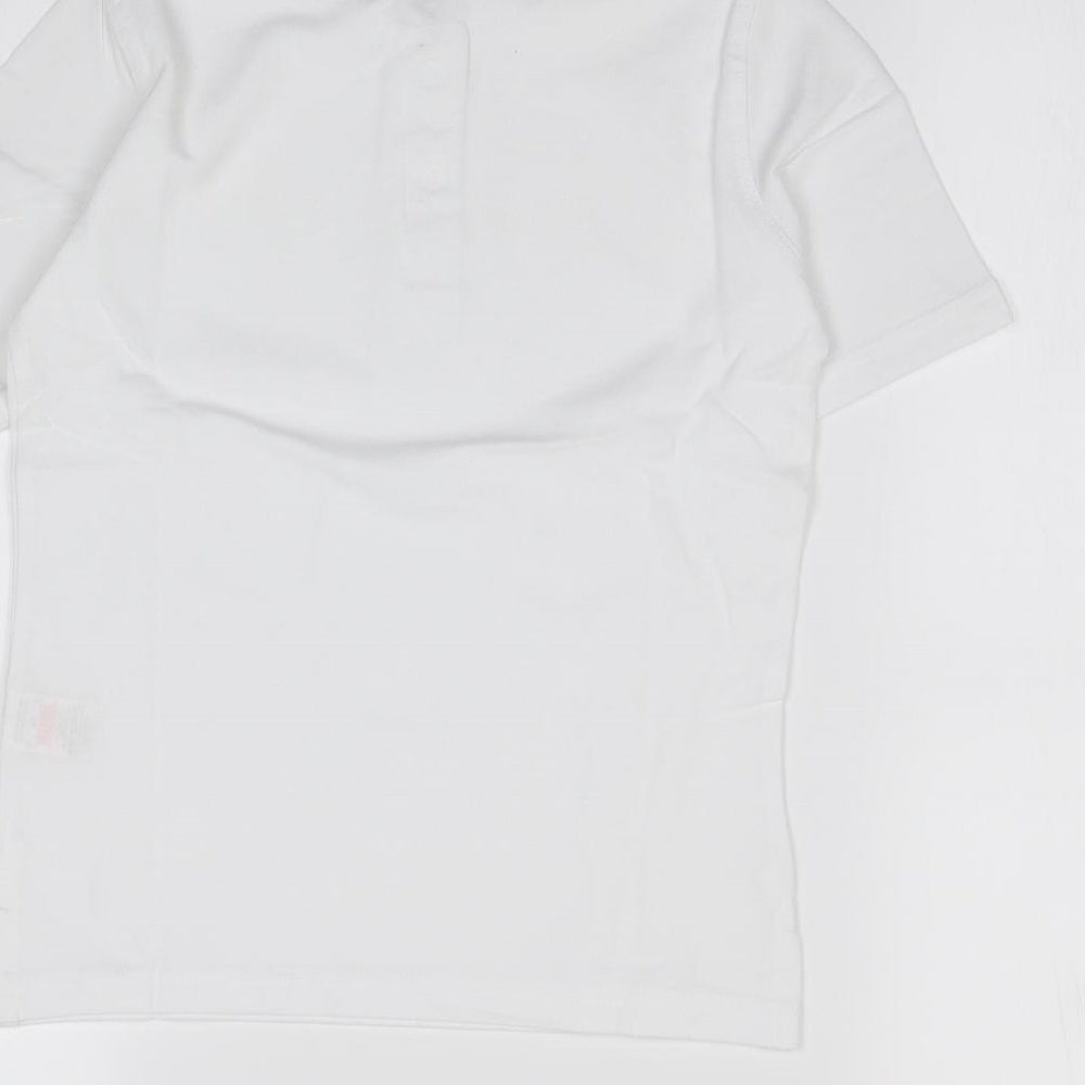 Lily & Dan Girls White Basic Polo Size 6-7 Years