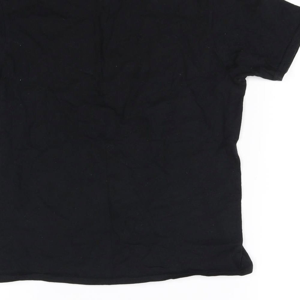 Gildan Boys Black Basic T-Shirt Size L