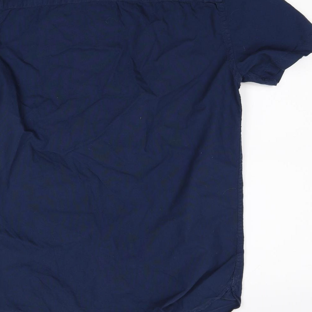 New Look Mens Blue Button-Up Size M