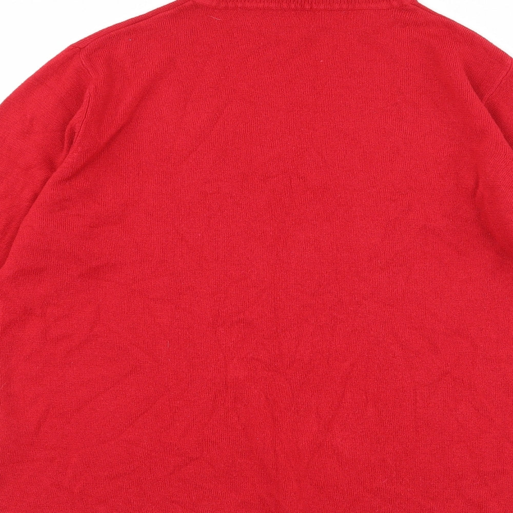 Jeff & Co Womens Red Pullover Jumper Size L