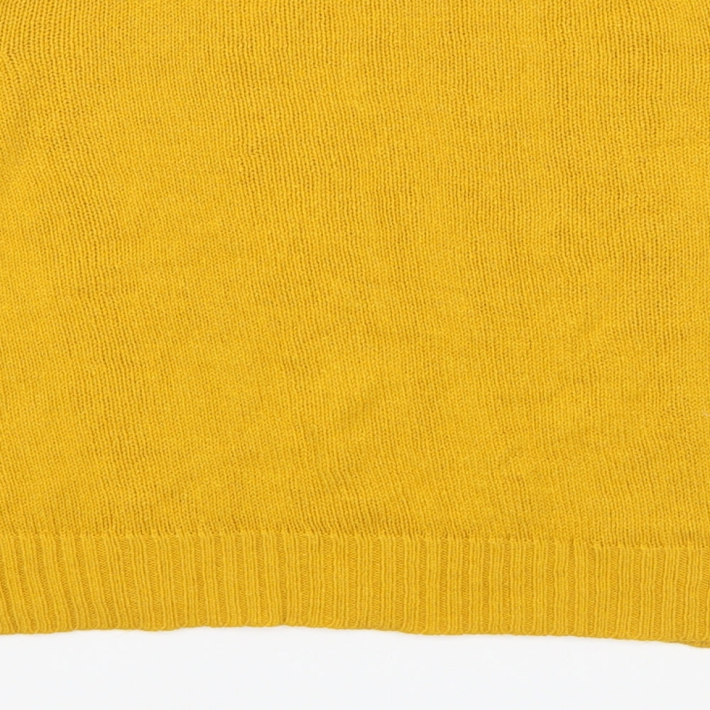 Divided Womens Yellow Knit Pullover Jumper Size S
