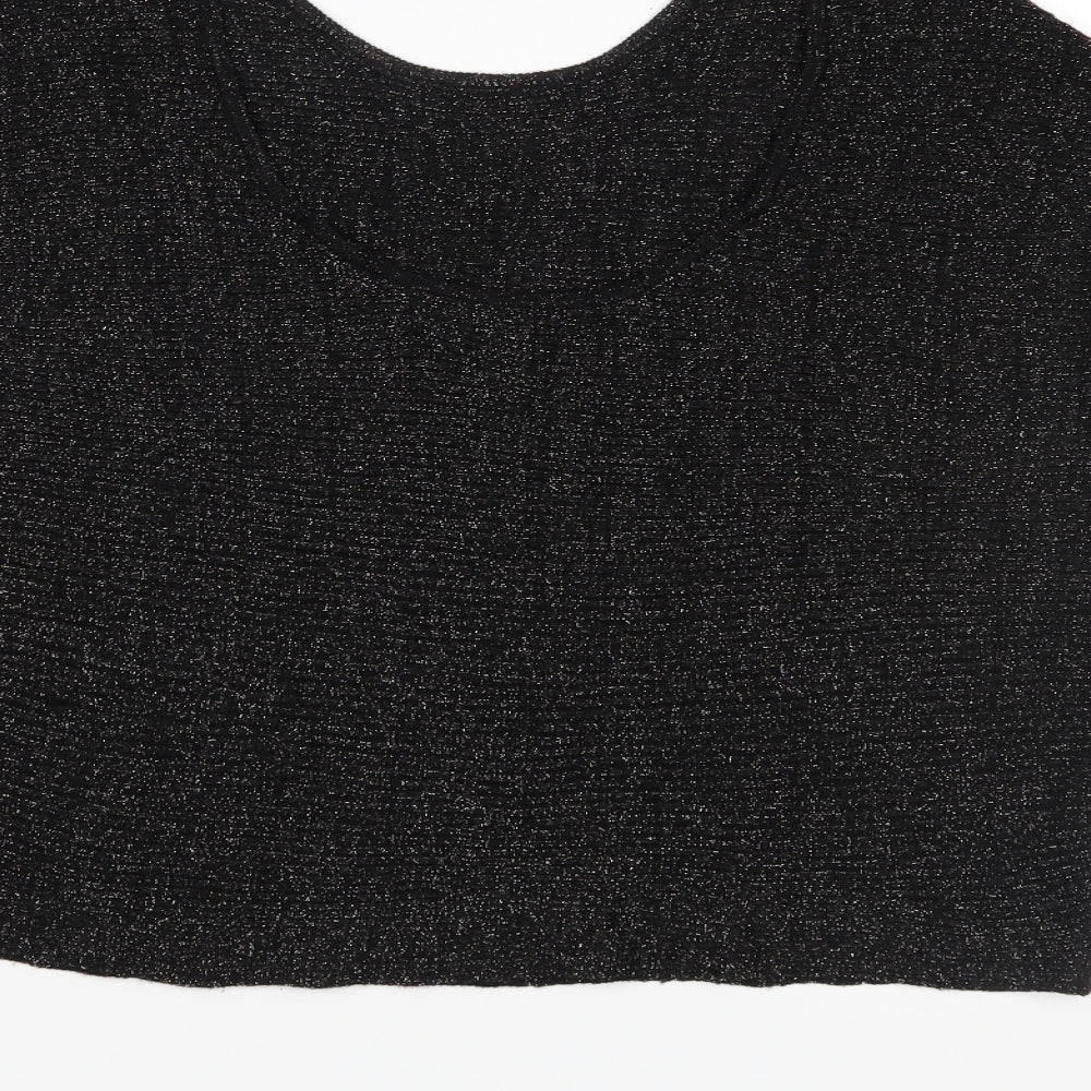 Bershka Womens Black Knit Pullover Jumper Size M
