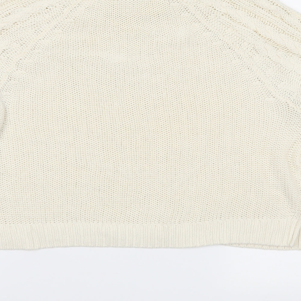 H&M Womens Ivory Knit Pullover Jumper Size S