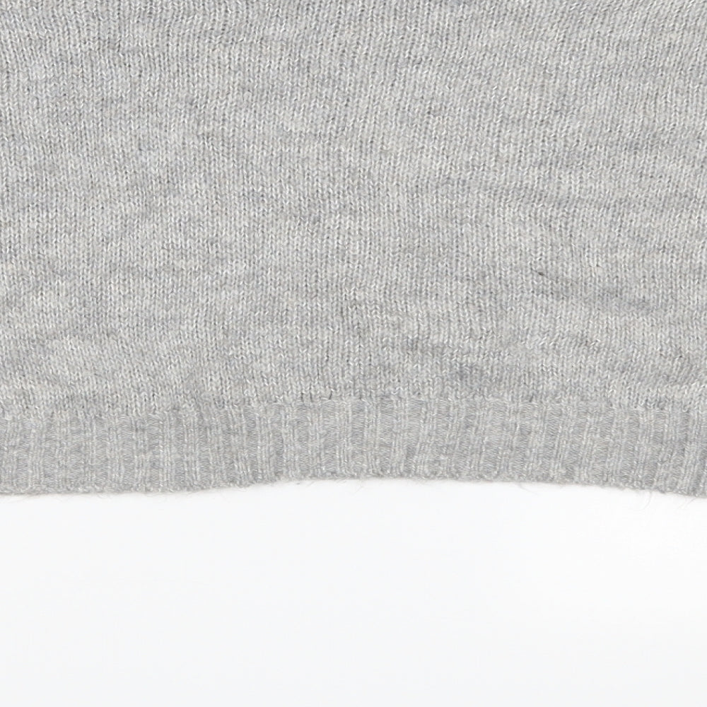 Brand and care label for Divided women’s grey knit jumper, size M