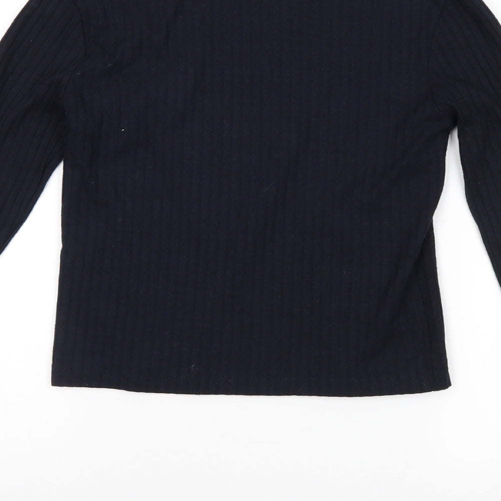 Stradivarius Womens Blue Knit Pullover Jumper Size M