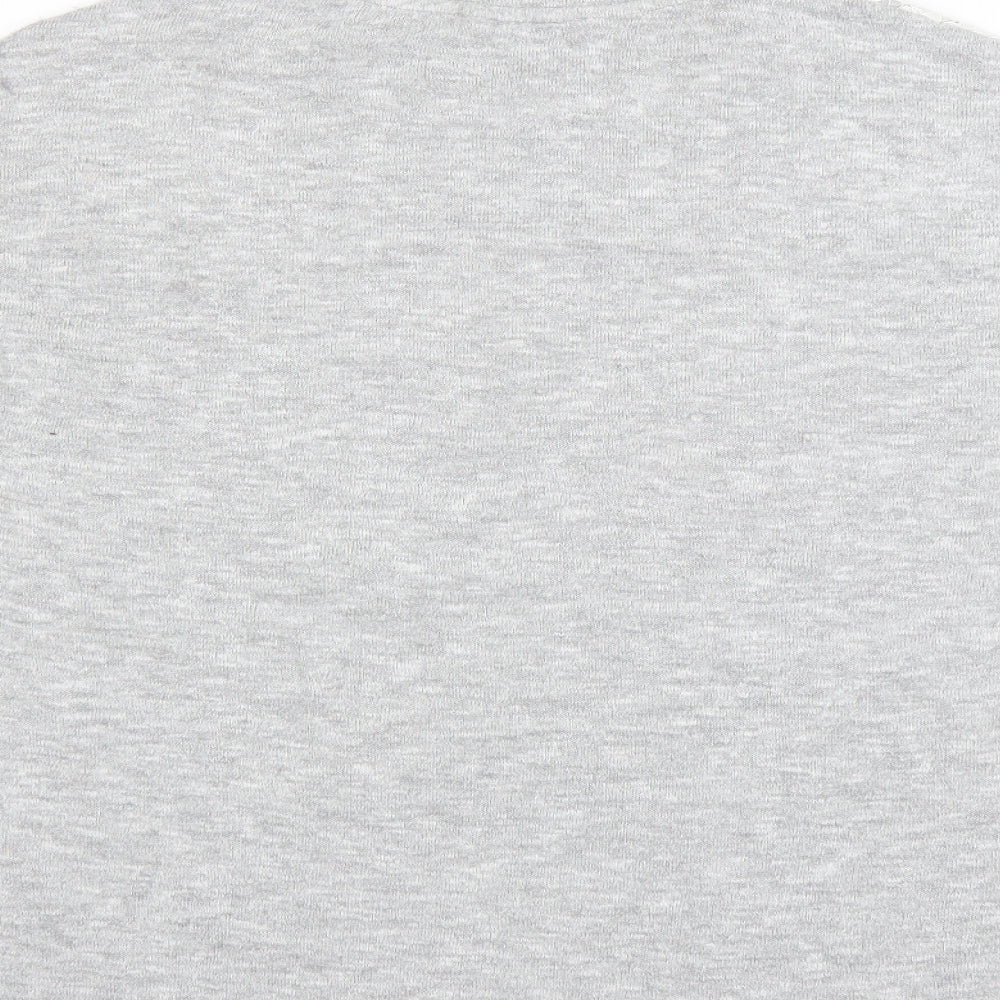 Sainsburys Womens Grey Pullover Jumper Size 14 - lace and beads on shoulders