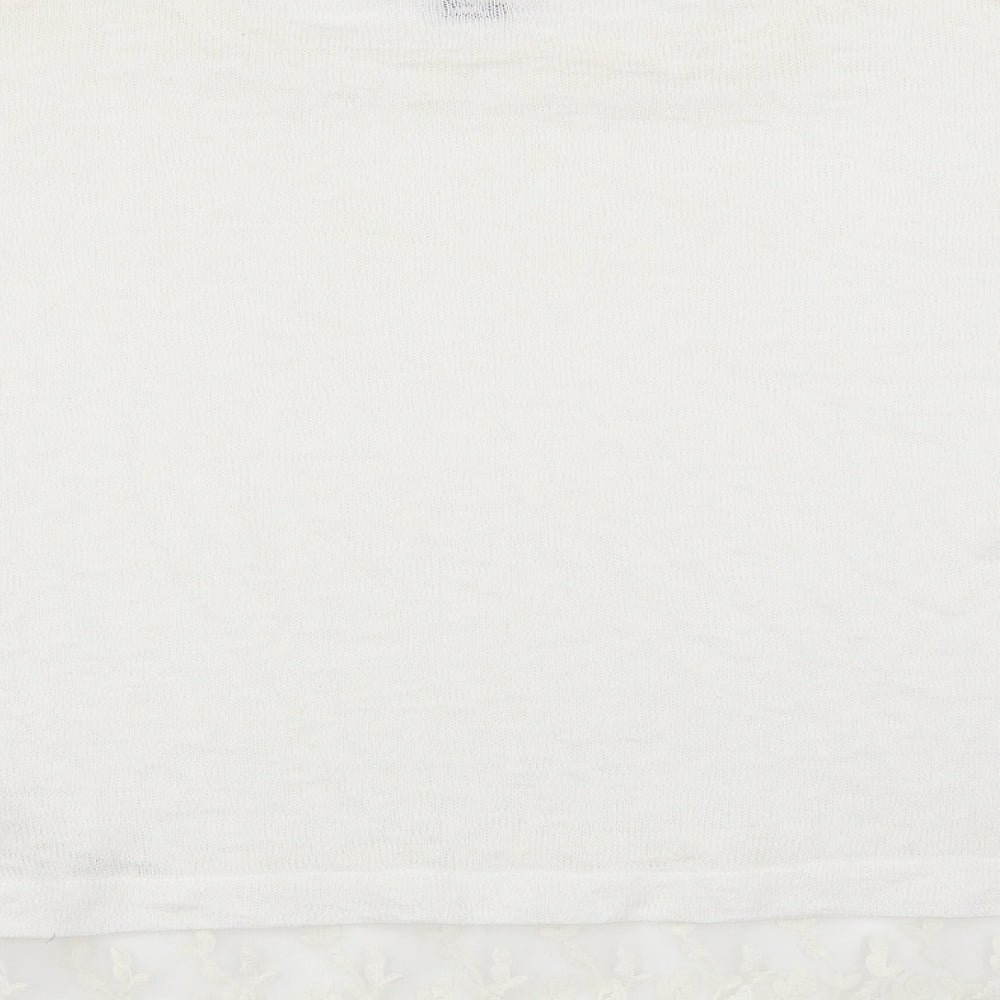 Tobi Womens White Pullover Jumper Size S
