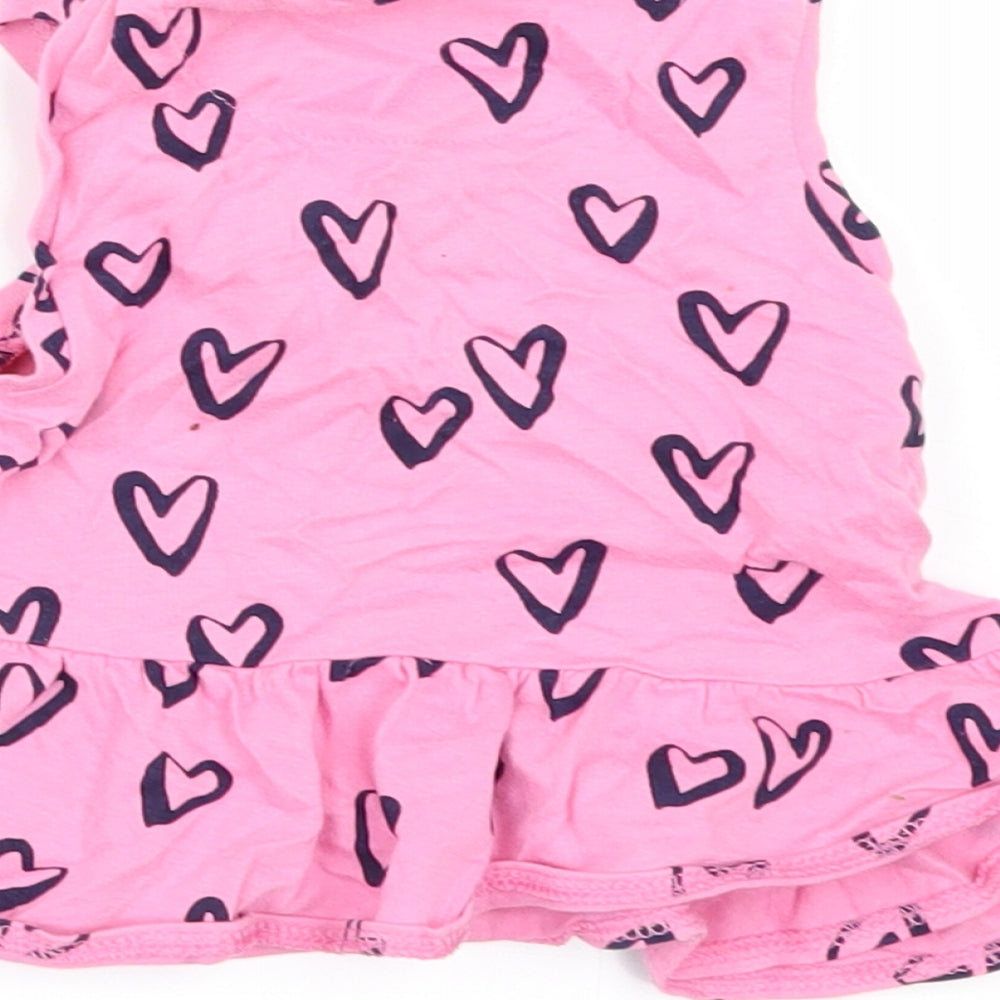 Mothercare Girls Pink Geometric A-Line Size 9-12 Months