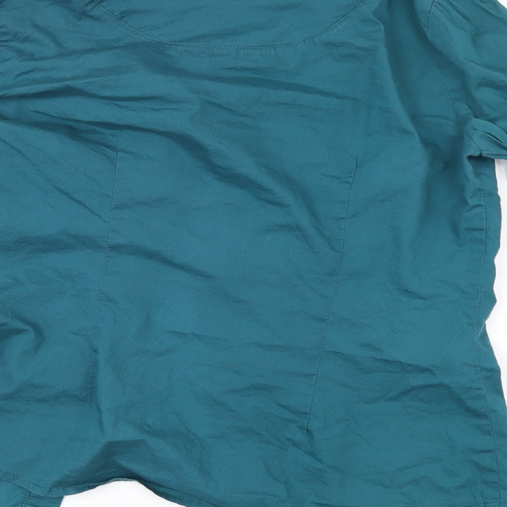 MNG Womens Green Basic Button-Up Size M