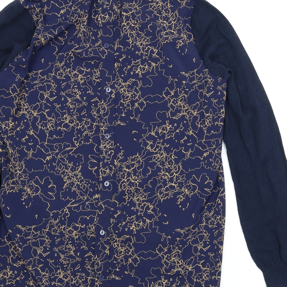 NEXT Womens Blue Floral Pullover Jumper Size 12