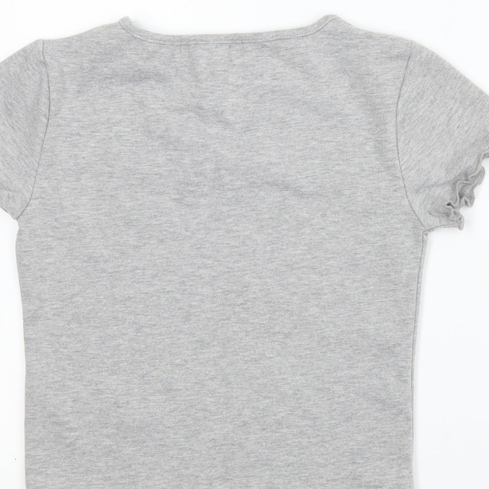 Denim Co Girls Grey Basic T-Shirt Size 9-10 Years