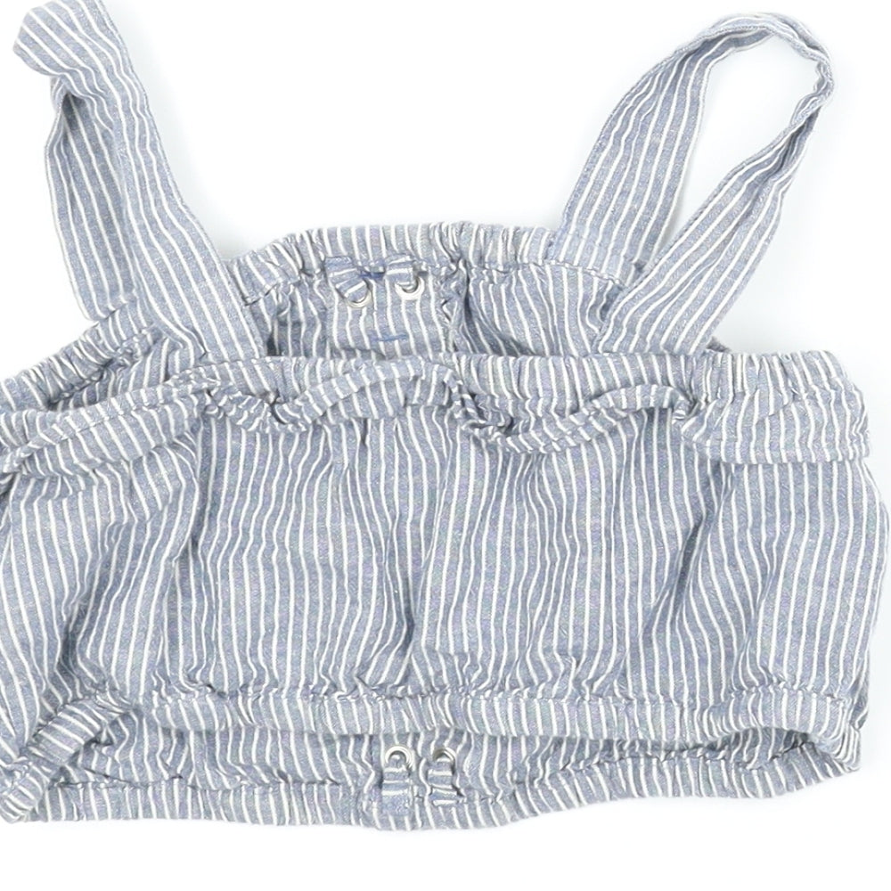 NEXT Girls Blue Striped Cropped Tank Size 7 Years